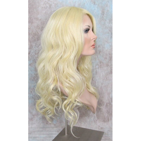 GABBY | Light Blonde Long Wig Long Barrel Curls Skin Part HEAT OK