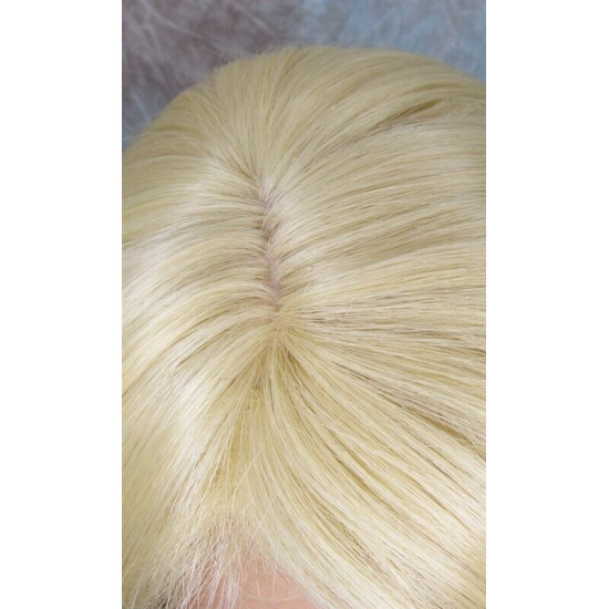 GABBY | Light Blonde Long Wig Long Barrel Curls Skin Part HEAT OK