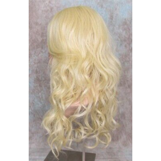 GABBY | Light Blonde Long Wig Long Barrel Curls Skin Part HEAT OK
