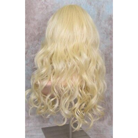 GABBY | Light Blonde Long Wig Long Barrel Curls Skin Part HEAT OK