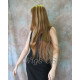 ALICIA XXL | 3 Tone Auburn Blonde Long Wig 30" Layered Full Bangs Skin Part 