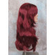 LINDA B | Burgundy Long Wig Layers Bangs Skin Part Gentle Waves 