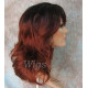 SHANIA | Sangria Dark Root Long Soft Waves Wig Bangs Side Part 