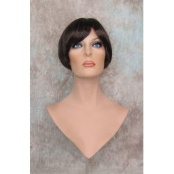GIGI | Sexy Dark Brown Short Wig Bob Style Skin Crown Tapered Back 4