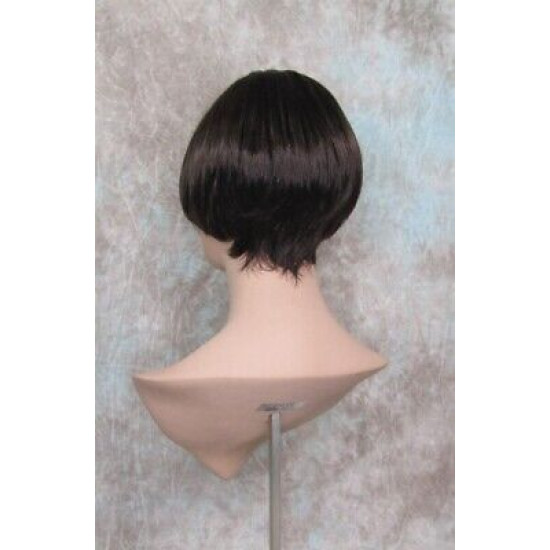 GIGI | Sexy Dark Brown Short Wig Bob Style Skin Crown Tapered Back 4