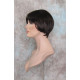 GIGI | Sexy Dark Brown Short Wig Bob Style Skin Crown Tapered Back 4