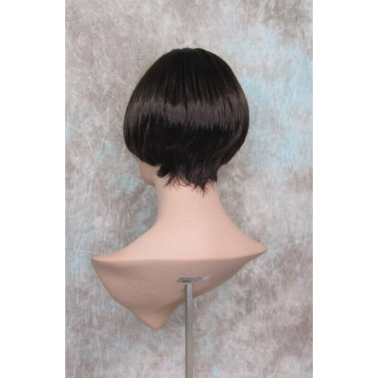 GIGI | Sexy Dark Brown Short Wig Bob Style Skin Crown Tapered Back 4
