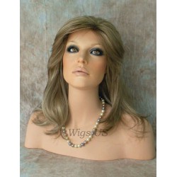 PAULINE | Ash Blonde Mix Long Wig Long Layered Shag Bangs 