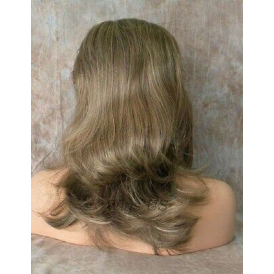 PAULINE | Ash Blonde Mix Long Wig Long Layered Shag Bangs 