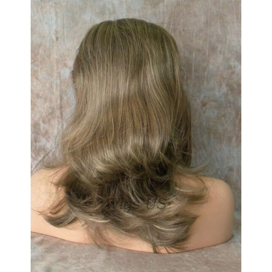 PAULINE | Ash Blonde Mix Long Wig Long Layered Shag Bangs 