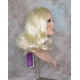 ANGELA 750 | Light Blonde Medium Wig Gentle Waves Skin Top No Bang