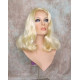 ANGELA 750 | Light Blonde Medium Wig Gentle Waves Skin Top No Bang