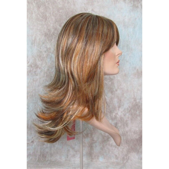 HANNAH | Auburn Mix Long Wig Feathered Layers Bangs 