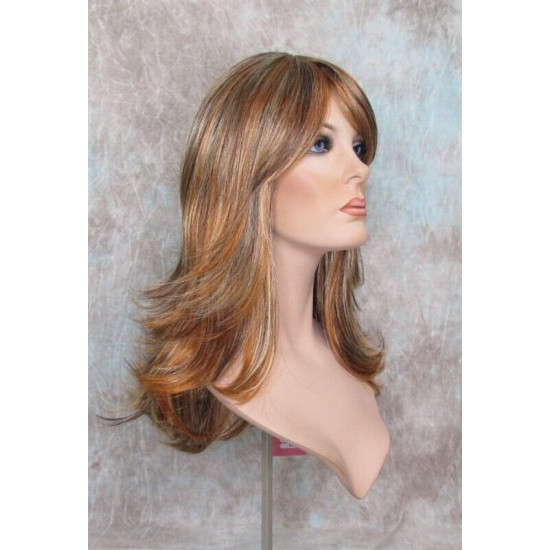 HANNAH | Auburn Mix Long Wig Feathered Layers Bangs 