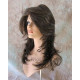 Tarah | Medium Brown Mix Long Wig Choppy Layers Motion Volume Bangs | Adora
