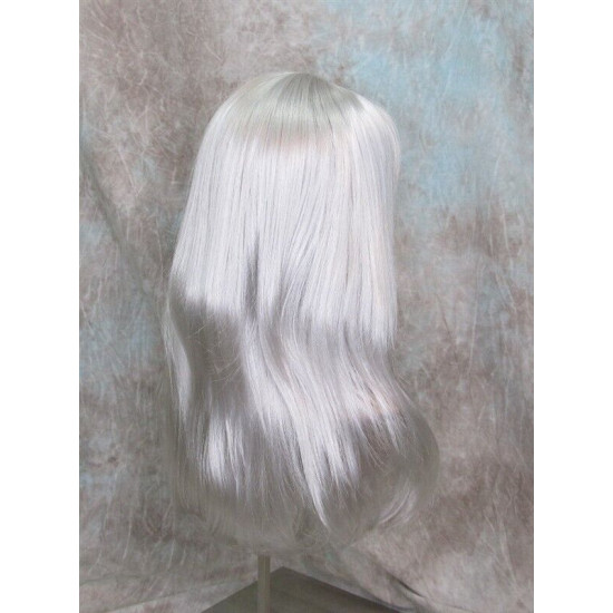 ALICIA | Silver Gray Long Wig Layered Bangs Skin Part 