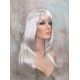 ALICIA | Silver Gray Long Wig Layered Bangs Skin Part 