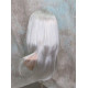ALICIA | Silver Gray Long Wig Layered Bangs Skin Part 