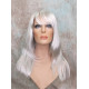ALICIA | Silver Gray Long Wig Layered Bangs Skin Part 