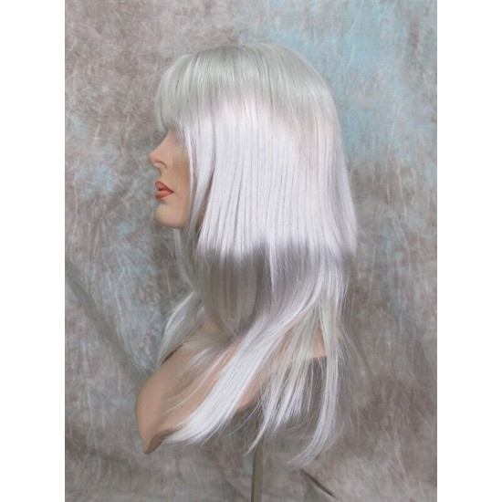 ALICIA | Silver Gray Long Wig Layered Bangs Skin Part 
