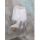 ALICIA | Silver Gray Long Wig Layered Bangs Skin Part 