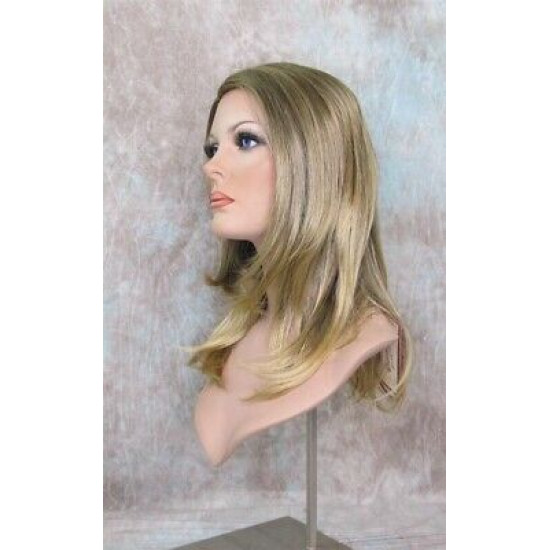 BRITTNEY | Light Brown Mix Long Monofilament Wig Side Part Face Frame Layers 