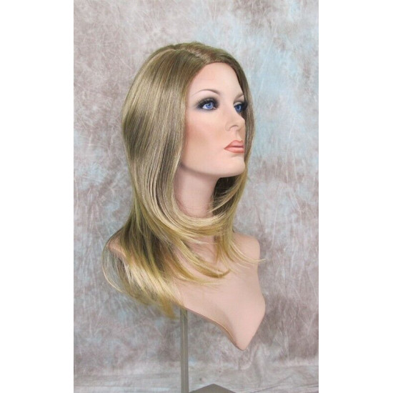BRITTNEY | Light Brown Mix Long Monofilament Wig Side Part Face Frame Layers 