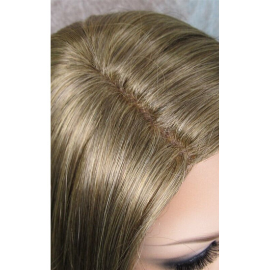 BRITTNEY | Light Brown Mix Long Monofilament Wig Side Part Face Frame Layers 