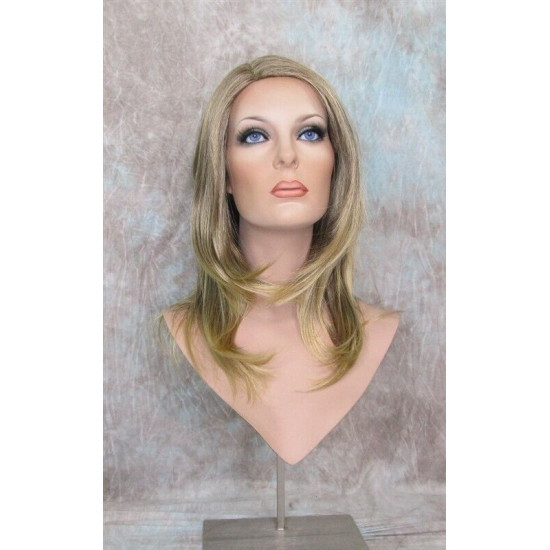 BRITTNEY | Light Brown Mix Long Monofilament Wig Side Part Face Frame Layers 