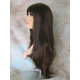 ROSEMARY | Dark Brown Auburn Mix Long Layered Wig Bangs Skin Part 
