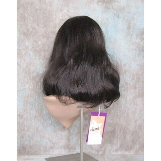 ANGELA 750 | Dark Brown Medium Wig Gentle Waves Skin Top No Bang