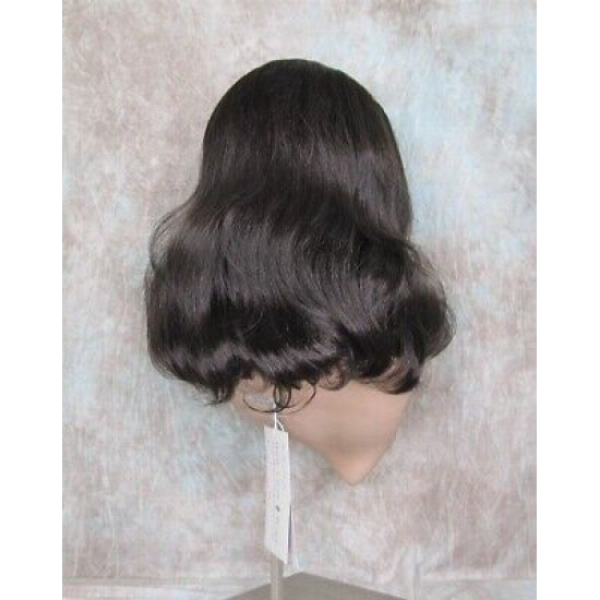 ANGELA 750 | Dark Brown Medium Wig Gentle Waves Skin Top No Bang