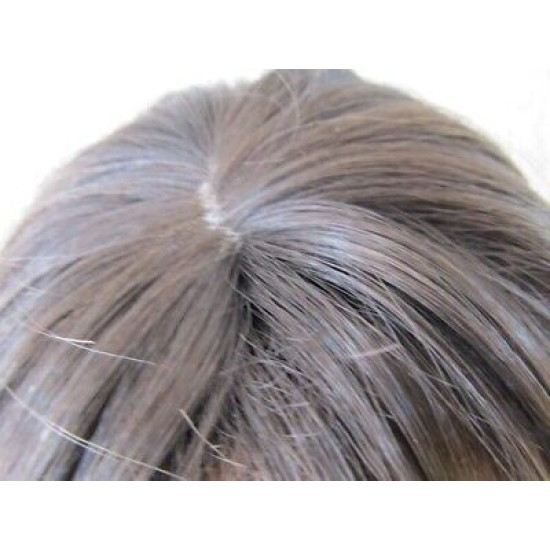 BLISS | Dark Brown Long Wig Barrel Curls Bangs Skin Part