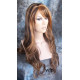 TONYA | Brown Ginger Long Wig Gentle Loose Waves Longer Bangs Center Part 