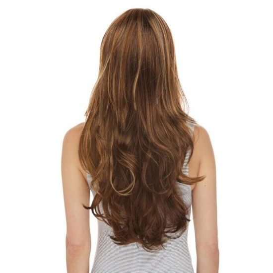 CARMEN | Long Wig COLOR CHOICE Gentle Layers Side Swept Bangs Skin Part 