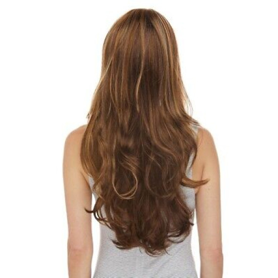 CARMEN | Long Wig COLOR CHOICE Gentle Layers Side Swept Bangs Skin Part 