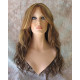 GABBY | Medium Brown Mix Long Wig Barrel Curls Skin Part HEAT OK Wigs