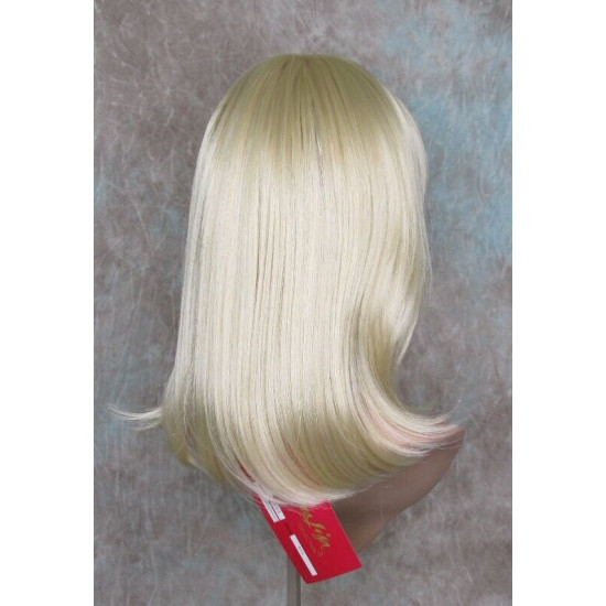 CHEYENNE | Light Blonde Medium Wig Beveled Face Frame Layers Skin Part Bangs 