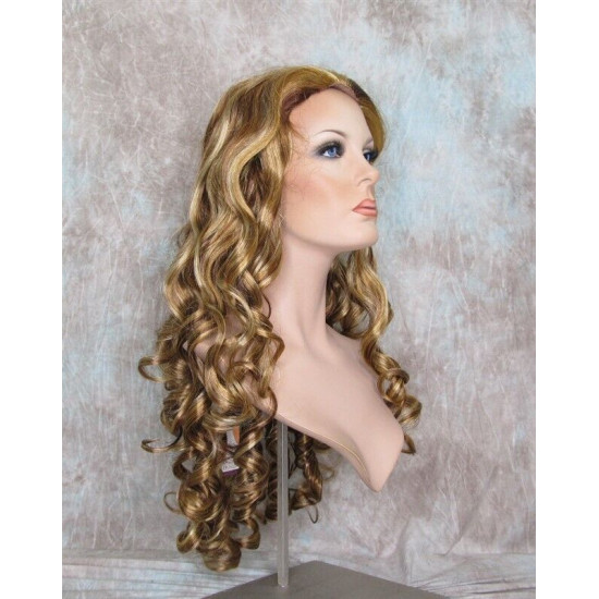 NAOMI | 3 Tone Blonde Auburn Spiral Curls Long Wig Skin Top 