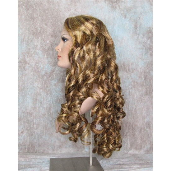 NAOMI | 3 Tone Blonde Auburn Spiral Curls Long Wig Skin Top 