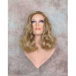 ANGELA 750 | Ash Blonde Mix Medium Wig Gentle Waves Skin Top No Bang