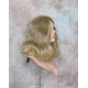 ANGELA 750 | Ash Blonde Mix Medium Wig Gentle Waves Skin Top No Bang