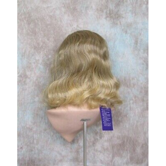 ANGELA 750 | Ash Blonde Mix Medium Wig Gentle Waves Skin Top No Bang