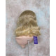 ANGELA 750 | Ash Blonde Mix Medium Wig Gentle Waves Skin Top No Bang