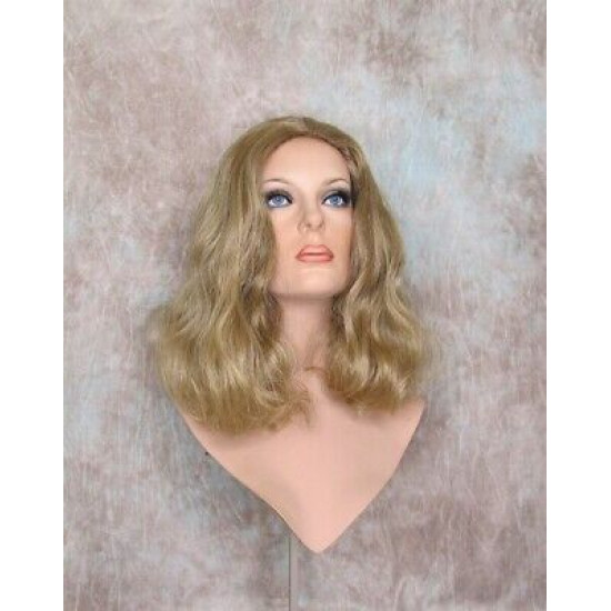 ANGELA 750 | Ash Blonde Mix Medium Wig Gentle Waves Skin Top No Bang
