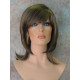 KENDALL | Brown Blonde Highlights Medium Wig Layers Shag Bangs Simulated Part 
