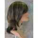 KENDALL | Brown Blonde Highlights Medium Wig Layers Shag Bangs Simulated Part 