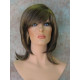 KENDALL | Brown Blonde Highlights Medium Wig Layers Shag Bangs Simulated Part 