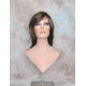 KENDALL | Chestnut Brown Medium Wig Layers Shag Bangs Simulated Part 