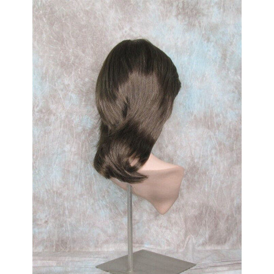 KENDALL | Chestnut Brown Medium Wig Layers Shag Bangs Simulated Part 
